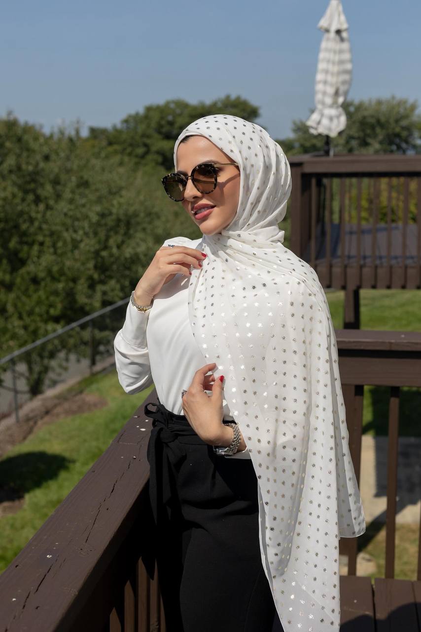 Chiffon Golden Dots.