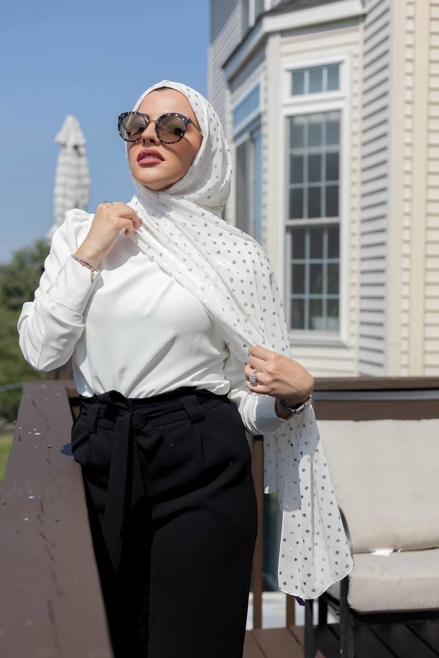 Chiffon Golden Dots.