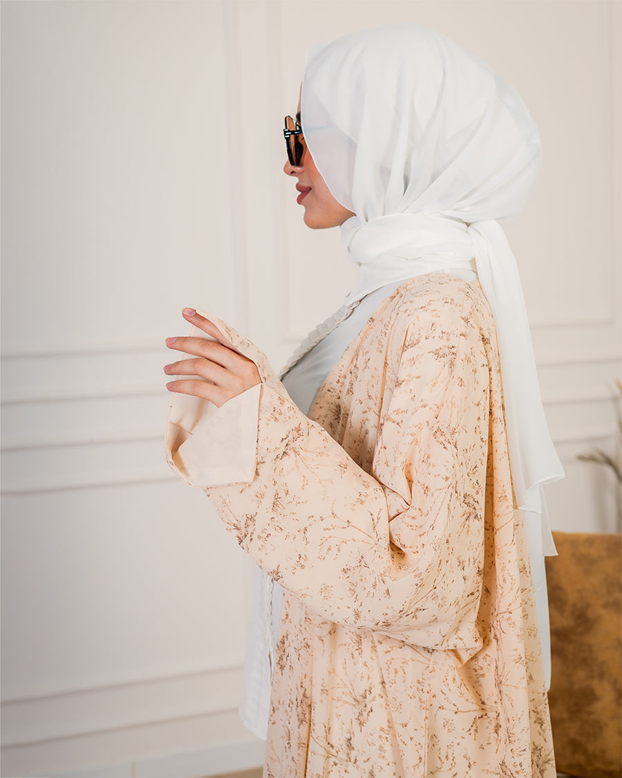 Double Face Free Size Abaya_Beige