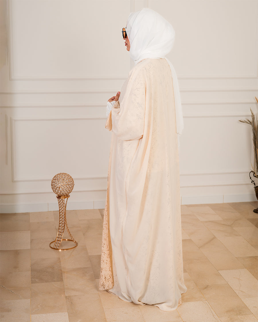 Double Face Free Size Abaya_Beige