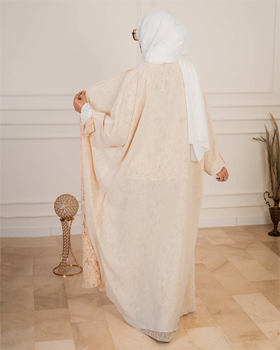 Double Face Free Size Abaya_Beige